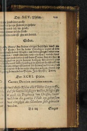 Der XCVI. Psalm.