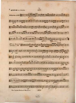 Deuxième quatuor brillant pour deux violons, alto & basse : oeuvre posthume