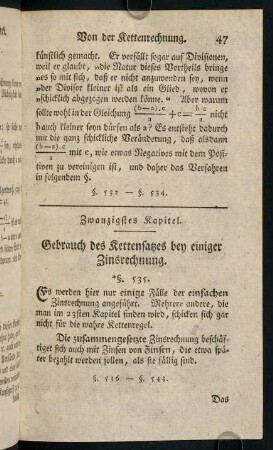 47-68, Zwanzigstes Kapitel. - Drey und zwanzigstes Kapitel.