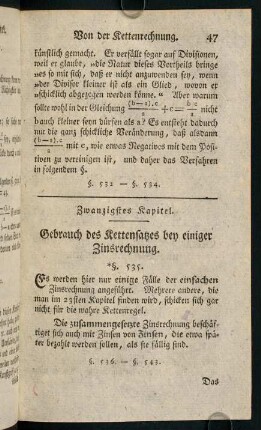 47-68, Zwanzigstes Kapitel. - Drey und zwanzigstes Kapitel.