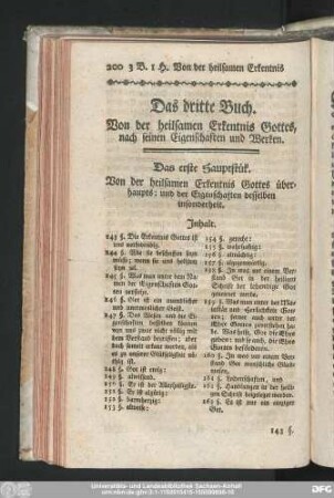 Das erste Hauptstük. Von der heilsamen Erkentnis Gottes überhaupts : und der EIgenschaften desselben insonderheit.