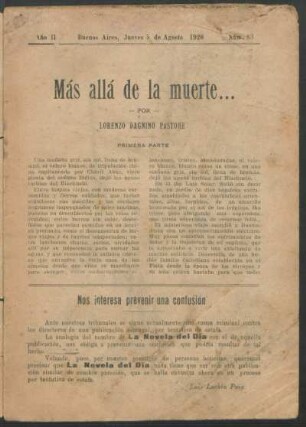 Más allá de la muerte... - Primera parte