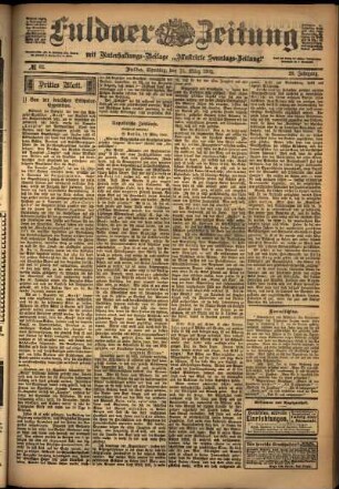 Dritte Ausgabe vom Samstag, den 15. März 1902.