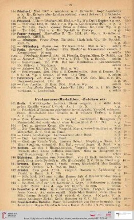 Freimaurer-Medaillen, -Zeichen etc. (Nr. 931 - 1667)