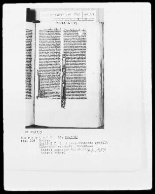 Biblia sacra mit Missale — Initiale I mit drei Kompartimenten, Folio 226recto