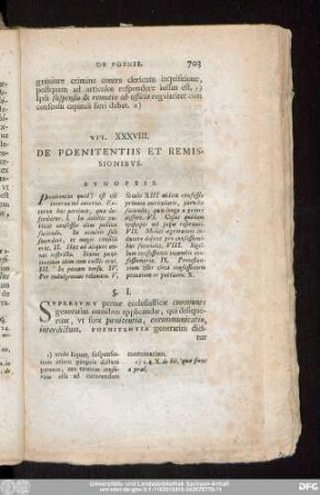 Tit. XXXVIII. De Poenitentiis Et Remissionibus.