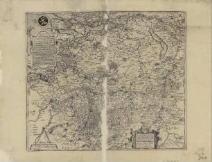 Karte von Brabant, 1:500 000, Kupferstich, 1581 : Brabantia Belgij Regio amoena ac prestans, Ducatis privilegio gaudet ... : Ludgero Herebachio ... / Franciscus Hegenbergius. - [Antverpiae] : [Gerhard de Jode] , 1581. - 1 Kt. : Kupferst. ; 41 x 35 cm