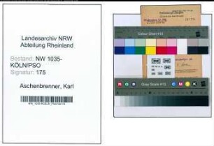 Entnazifizierung Karl Aschenbrenner , geb. 13.07.1919 ()