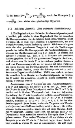 § 2. Einfache Beispiele. Eine metrische Spezialisierung.