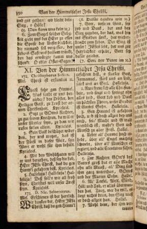 130-136, IX. Von der Himmelfahrt Jesu Christi (172. - 179.)