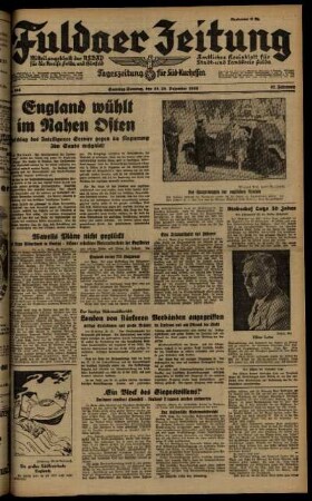 Ausgabe vom Samstag, den 28. Dezember 1940.