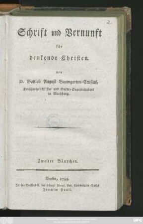 Bändchen 2: Schrift und Vernunft für denkende Christen