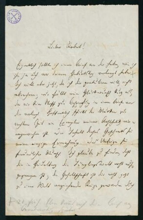 Brief vom 20. Febr. 1868