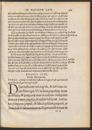 Psalmus LXXI. - Psalmus LXXX.