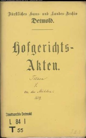 Tilhen, Franz gegen Gerd von der Mühlen - Schuldforderung