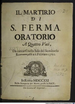 Il martirio di S. Ferma