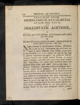 746-753, Sp. 370. De Hereditatis aditione
