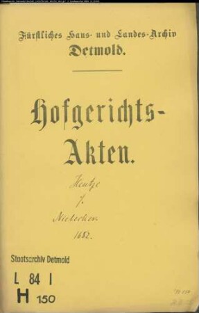 Hentze, Kord gegen Joachim Niebecker - Beleidigung