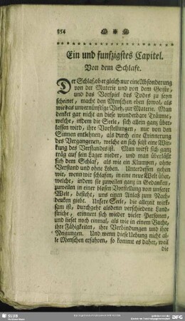 Ein und funfzigstes Capitel. Von dem Schlafe