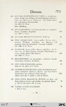 Diverses (Nr. 181-208)