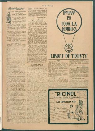 Primeros frutos de la campaña agraria de Lloyd George