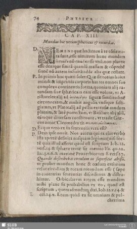 Cap. XIII. Mundus hic utrùm sphaericus & rotundus