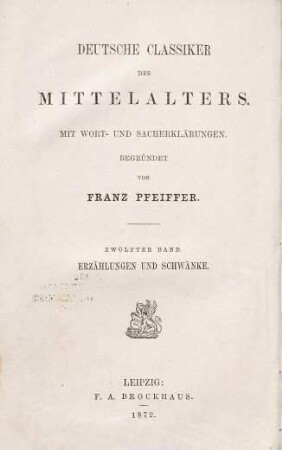 Erzählungen und Schwänke