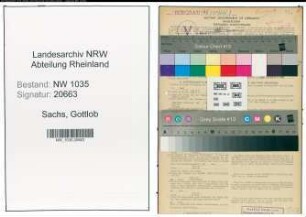 Entnazifizierung Gottlob Sachs , geb. 24.02.1901 (Brikettmeister)