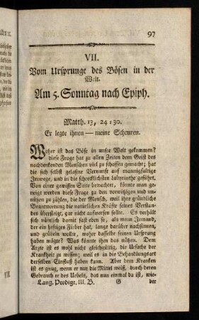 97-99, Woher ist das Boese in unsre Welt gekommen? ...