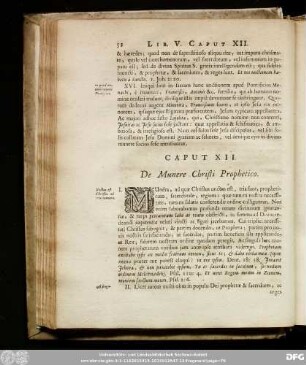 Caput XII. De Munere Christi Prophetico.
