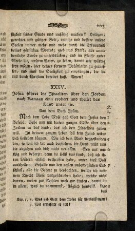 203-210, XXXV. Josua fuehret die Israeliten uber den ...