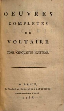 Oeuvres complètes de Voltaire. 58. Recueil des lettres ... ; 3: 1742-1751. - 1788. - 520 S.