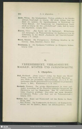 G. Urheberrecht. Verlagsrecht. Marken-, Muster- Und Patentschutz