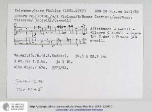 Sonate a-moll