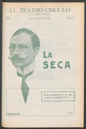 1911000900: La seca : boceto dramático en un acto