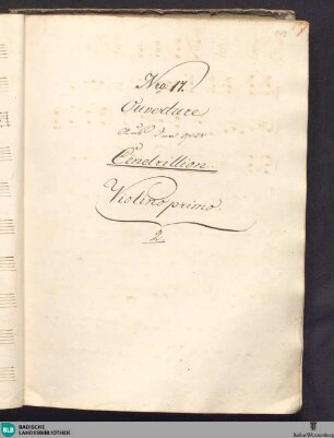 Cendrillon. Excerpts - Don Mus.Ms.S.B.6 Nr.17 : orch