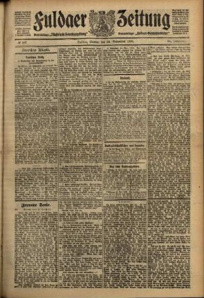 Zweite Ausgabe vom Montag, den 22. November 1909.