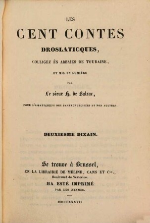 Les cent contes droslaticques [!], 2