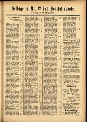 Zweite Ausgabe vom Montag, den 25. März 1895.