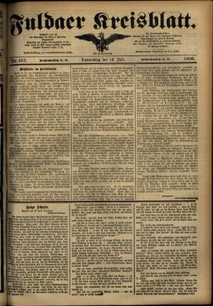 Ausgabe vom Donnerstag, den 12. Juli 1906.