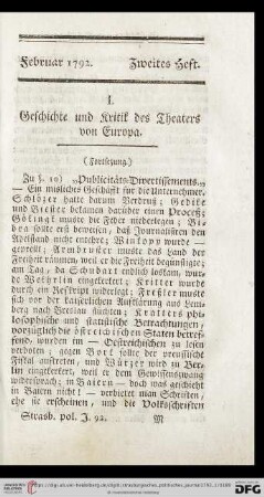 Februar 1792. Zweites Heft