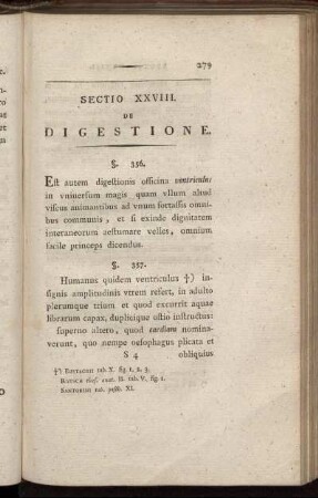Sectio XXVIII. De Digestione