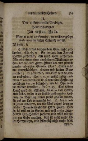 II. Der ankommende Prediger.