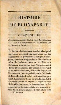 Histoire de Napoléon Buonaparte, depuis sa naissance, en 1769, jusqu'à sa translation à l'île Sainte-Hélène, en 1815, 4