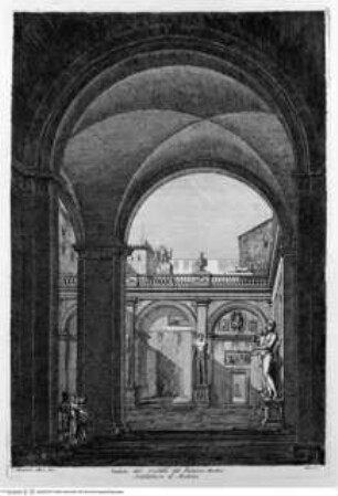 I monumenti più interessanti di Roma ..., Tafel 32: Palazzo Mattei di Giove, Cortile