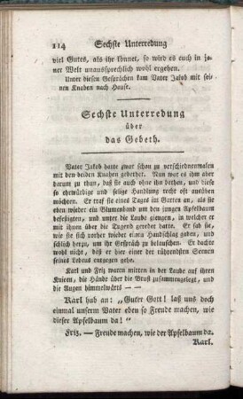 Sechste Unterredung ueber das Gebeth