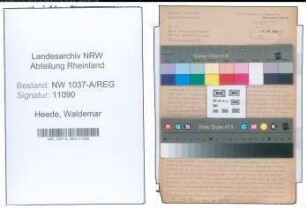 Entnazifizierung Waldemar Vom Heede , geb. 23.03.1912 ()
