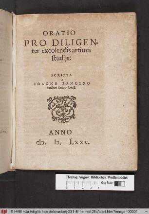 Oratio Pro Diligenter excolendis artium studijs: