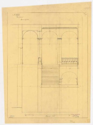 Nationalbank für Deutschland, Berlin: Vestibültreppe: Querschnitt 1:25