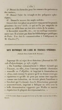 Note historique sur l´aire du triangle sphérique.